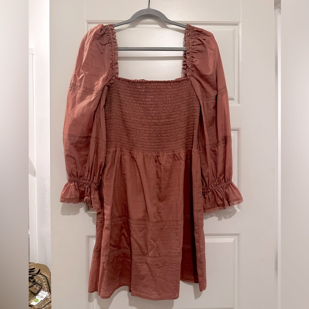 Reformation Dusty Rose Long Sleeve Dress - Picture 3 of 6